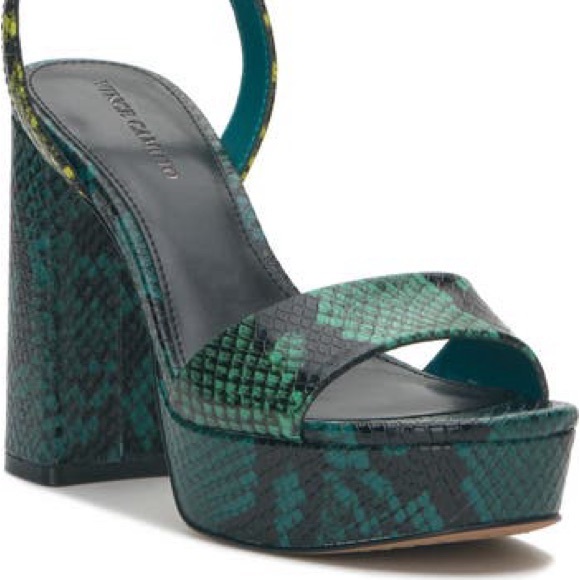 Vince Camuto Pendry Ankle Strap Platform Sandal Ocean Size 10 - Picture 2 of 9